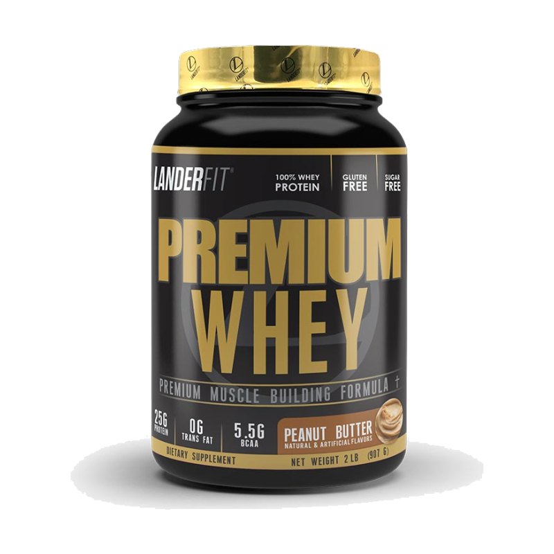 Landerfit Premium Whey Premium Muscle Building Formula Peanut Butter 936g