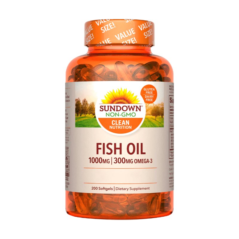 Sundown Fish Oil 1000 mg 200 Cápsulas