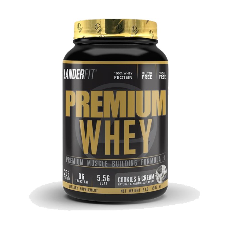 Landerfit Premium Whey Muscle Building Formula Cookies and Cream 936g