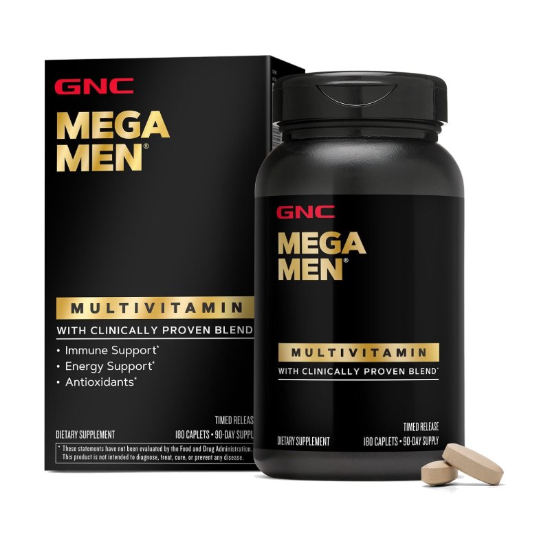 GNC Mega Men Multivitamin 180 Caplets 90 Day Supply